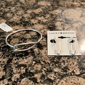 NWT Lucky Brand earrings and bangle